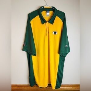 REEBOK NFL Green Bay packers polo shirt men size XXL